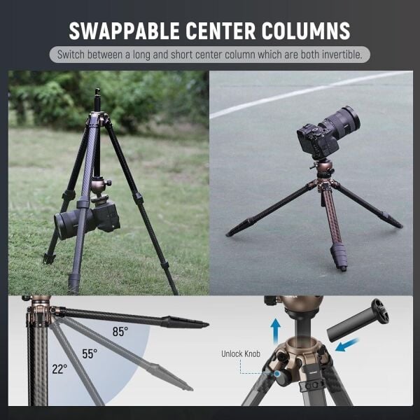 LITETRIP LT35 Karbon Fiber Tripod (49-155cm) 1,13kg