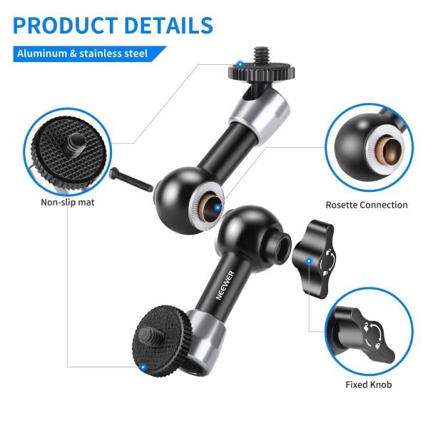 ST-15 5.9'' 15cm  1/4'' Vidalı Magic Arm