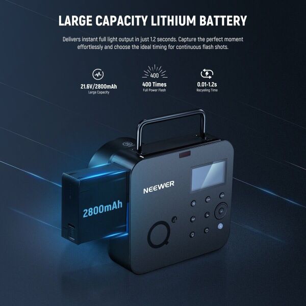 Q4 400W Akülü Flaş + QPRO-C Tetikleyici