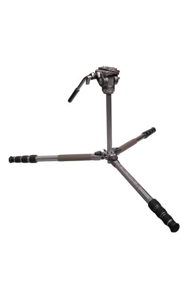 Sirui GT04+GT5 Pilot Series Video Tripod Kiti (Metalik Gri)