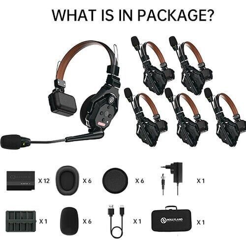Hollyland Solidcom C1 PRO-6S Profesyonel Kablosuz Intercom Sistemi (6 Kullanıcı)