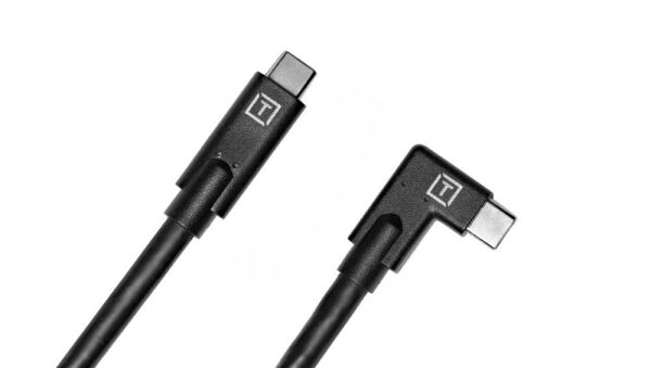 TetherPro USB-C to USB-C Micro-B 4.6 m Dik Açılı Bağlantı Kablosu
