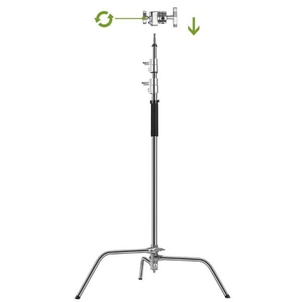 GVM C330 320cm C-Stand & Grip Arm (130cm) Kit (Çelik)