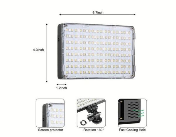 GVM 10S RGB Kamera Üstü Mobil Led Işık (NP-F Harici)