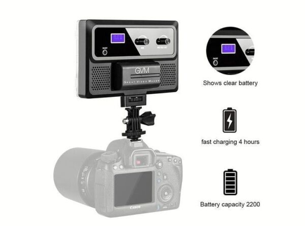 GVM 10S RGB Kamera Üstü Mobil Led Işık (NP-F Harici)