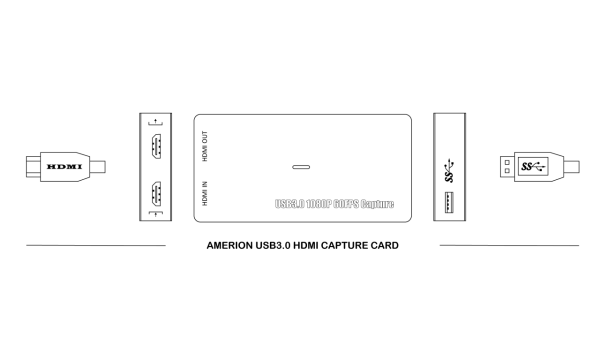 Amerion HDMI Capture Card USB3.0