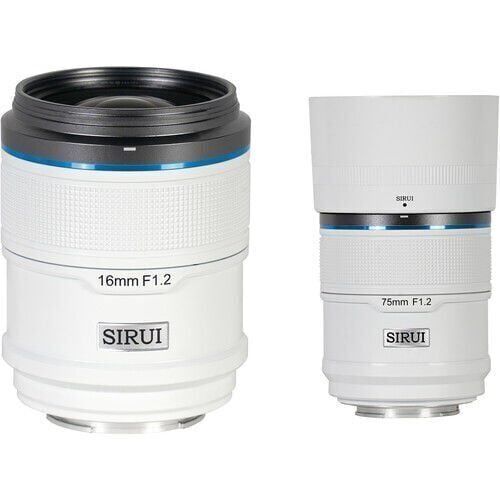 Sirui Sniper 16mm & 75mm F1.2 Lens Kiti (E Mount, Beyaz)