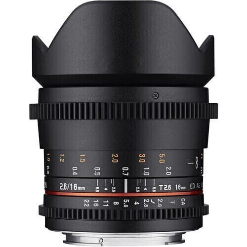 Samyang 16mm T2.6 VDSLR Full Frame Cine Lens (Sony E Mount)