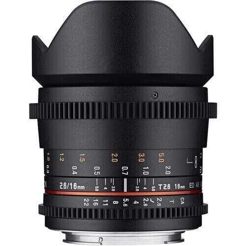 Samyang 16mm T2.6 VDSLR Full Frame Cine Lens (Sony E Mount)