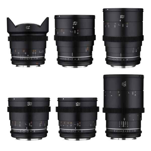 SAMYANG 14/24/35/50/85/135 VDSLR MK II 6'lı Sine Lens Seti (Sony E)