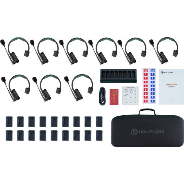 Hollyland Solidcom SE Pro 9S Kit Profesyonel Kablosuz Interkom Sistemi