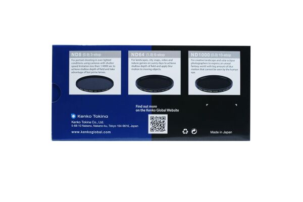 Kenko 72 mm Real Pro ND Filtre Seti (ND8, ND64, ND1000)