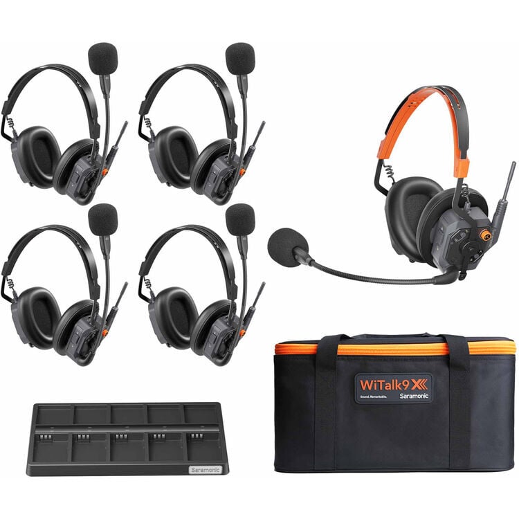 Saramonic WiTalk9X-5D 5 Kişilik Modüler 1.9 GHz Kablosuz Çift Kulaklıklı İnterkom Sistemi