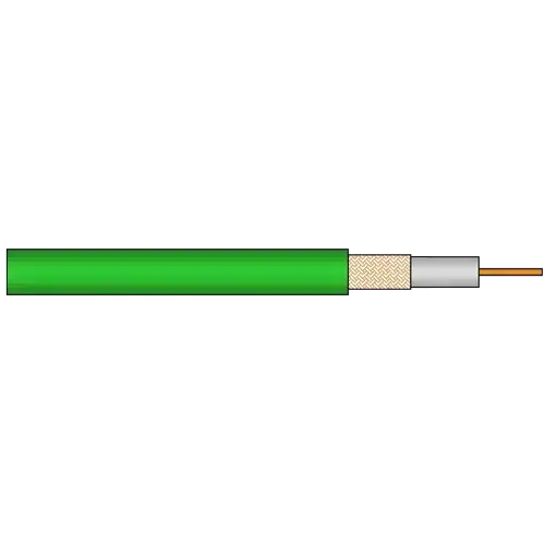 Draka 0.6L/3.7 PUR/RUBBER GN Yeşil Esnek Video Kablosu 3 Metre