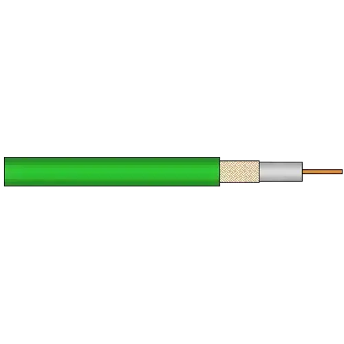 Draka 0.6L/3.7 PUR/RUBBER GN Yeşil Esnek Video Kablosu 10 Metre