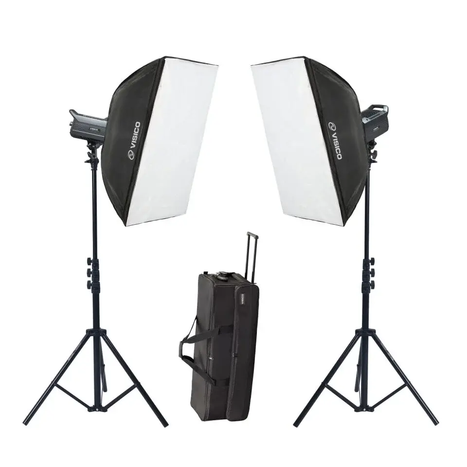 Visico Led-200ST 2’li Video Led Işık Seti (200W)