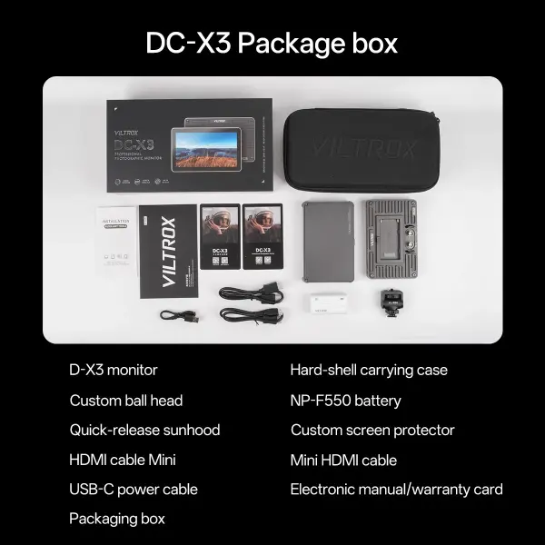 Viltrox DC-X3 6'' HDMI/SDI 2000nit Dokunmatik Kamera Üstü Monitör