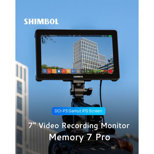Shimbol Memory 7 Pro 7'' Dokunmatik Ekranlı 4K HDMI/3G-SDI Kayıt Monitörü, 3D LUT Çıkışlı