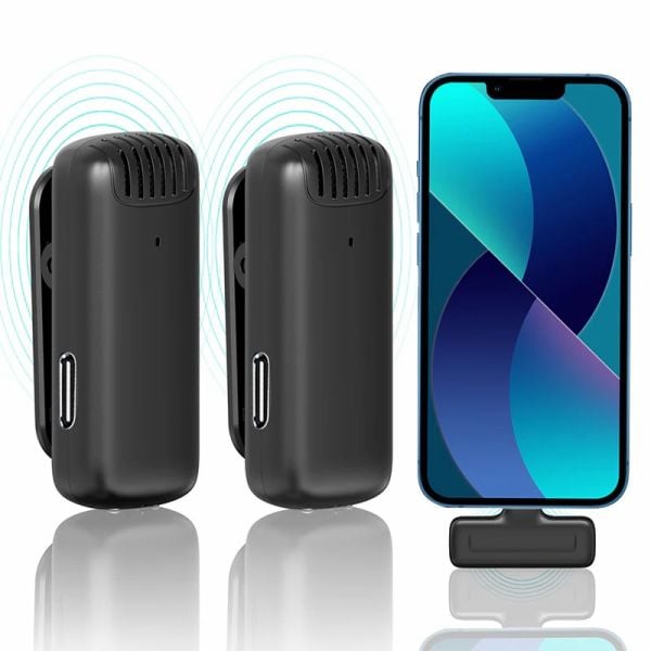 Ulanzi J12 Kablosuz İkili Yaka Mikrofonu Lightning (iPhone)