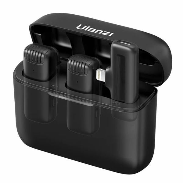 Ulanzi J12 Kablosuz İkili Yaka Mikrofonu Lightning (iPhone)