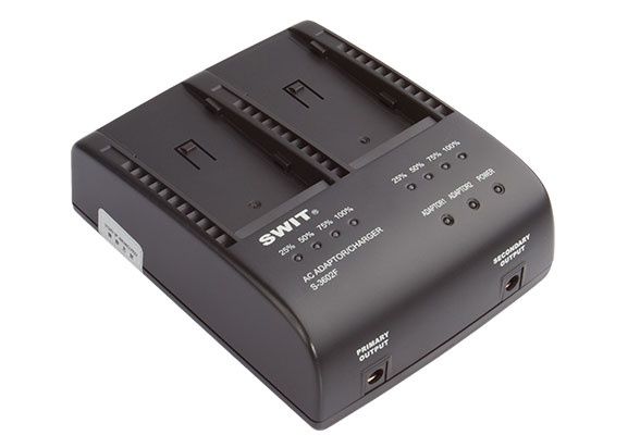 Swit S-3602F 2-ch SONY NP-F Batarya Şarj Cihazı ve Adaptör