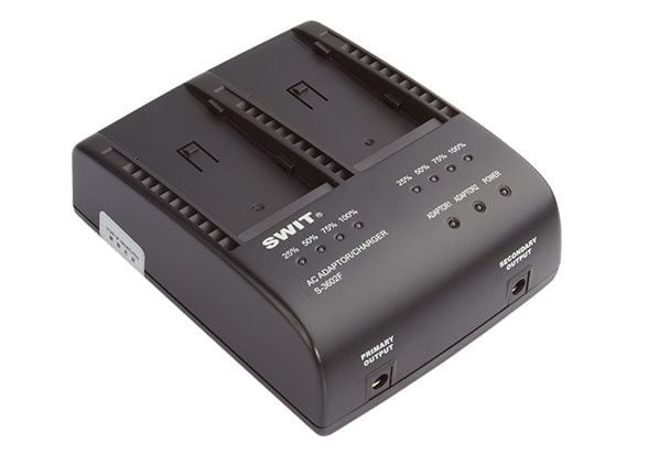 Swit S-3602F 2-ch SONY NP-F Batarya Şarj Cihazı ve Adaptör