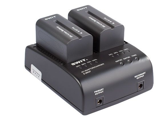 Swit S-3602F 2-ch SONY NP-F Batarya Şarj Cihazı ve Adaptör