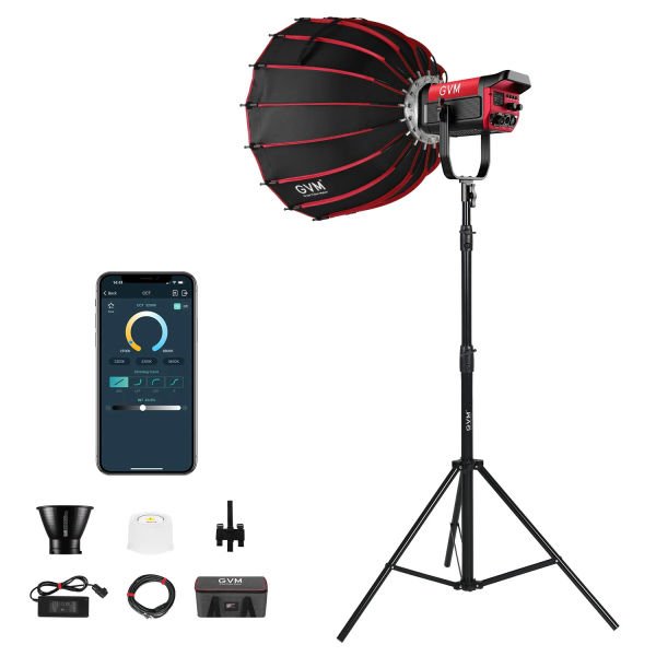 GVM PRO-SD200B 200W Bi-Color LED Video Işığı Parabolik Softbox Seti