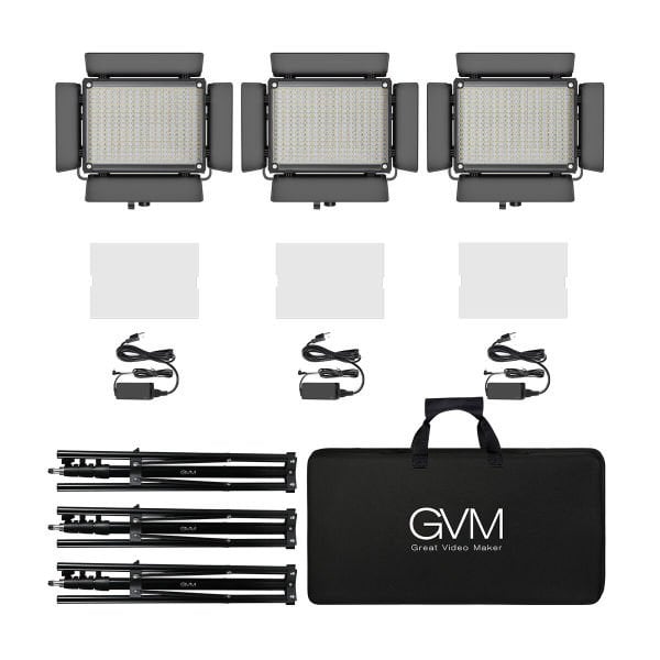 GVM 880RS-3L Panel LED 3'lü Işık Seti