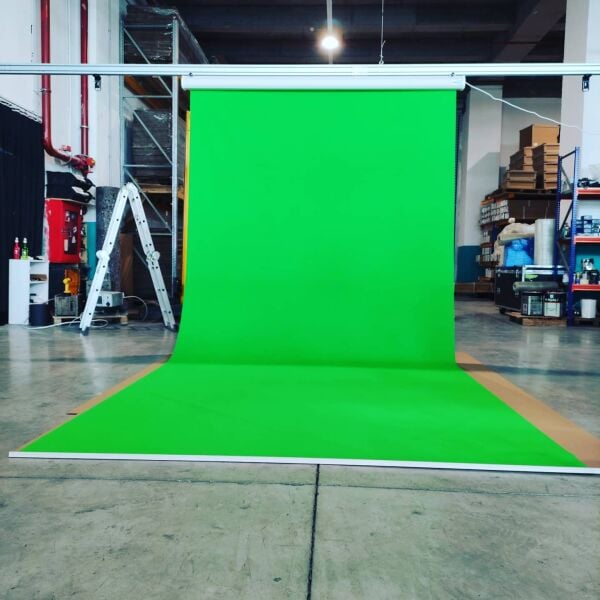 300cm x 600cm Greenbox Chromakey Motorlu Yeşil Perde