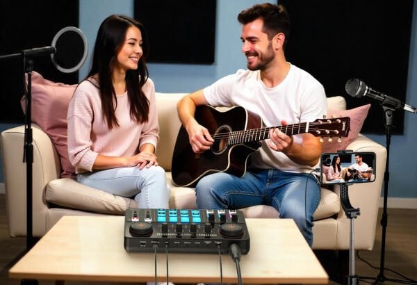 Luucco MI-2 Podcast ve Canlı Yayın İçin Ses Kartı ve Mikser