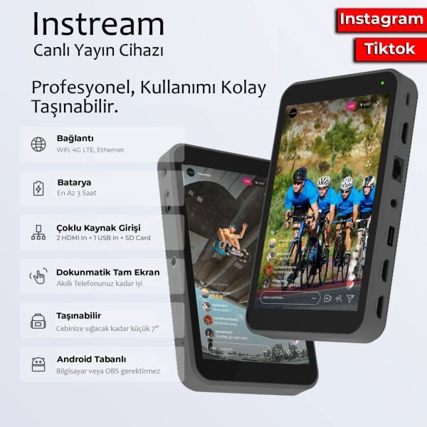 Yololiv instream instagram Tiktok Canlı Yayın Cihazı