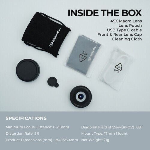 SHERPA 17mm mount  45x Macro Lens